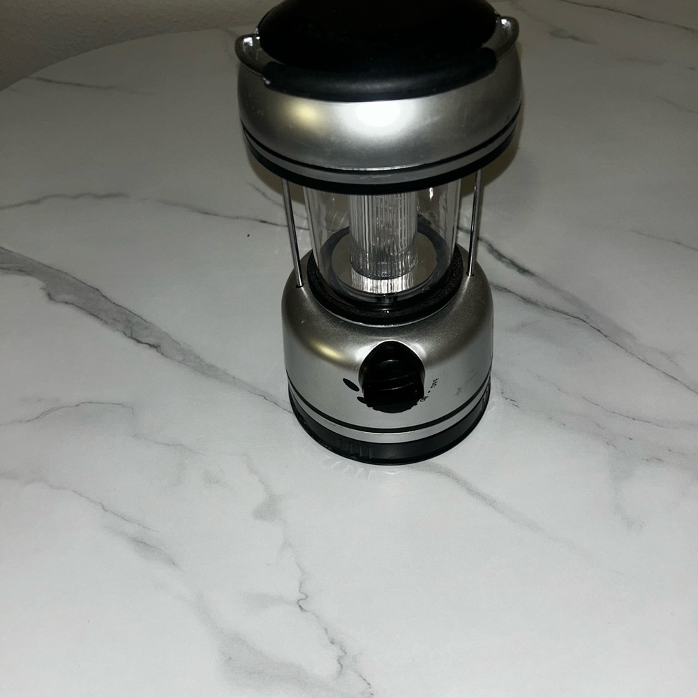 Silver and Black LED Lantern